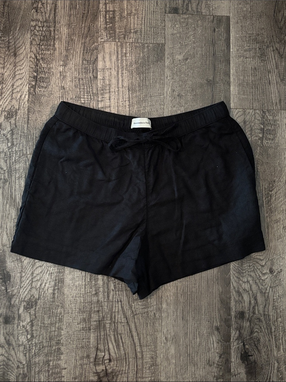 Abercrombie & Fitch Linen Shorts - Black - Size Medium